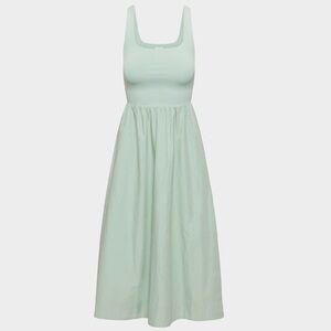 Aritzia Babaton Revive Poplin Green Sleeveless Dress